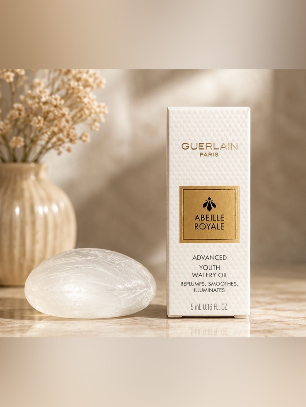 GUERLAIN Abeille Royale Serum Box — White and Gold